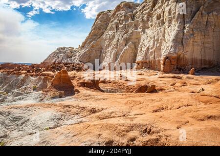 Der Toadhocker Trail führt zu einem Gebiet von Hoodoos und Ausgewogene Felsformationen durch Jahrhunderte der Erosion und ist geschaffen Teil der Grand Staircase-Escala Stockfoto