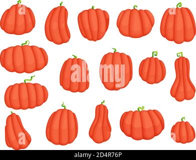 Cartoon Kürbis Vektor-Set Stock Vektor