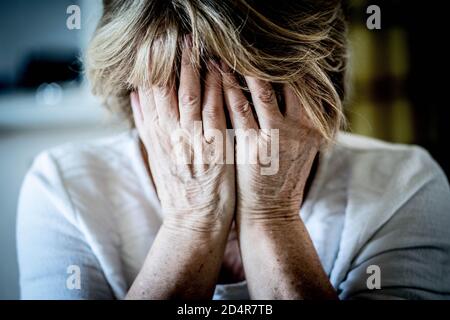 Ältere Frau Porträt. Stockfoto