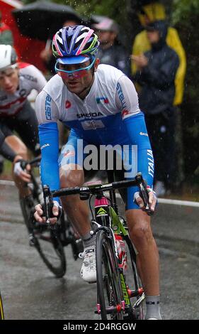 Florenz, Italien. September 2013. Michele Scarponi aus Italien während der UCI World Road Championships 2013,Men Elite Road Race, am 28. September 2013 in Florenz, Italien - Foto Laurent Lairys/DPPI Stockfoto