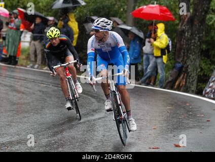 Florenz, Italien. September 2013. Rinaldo Nocentini aus Italien während der UCI World Road Championships 2013,Men Elite Road Race, am 28. September 2013 in Florenz, Italien - Foto Laurent Lairys/DPPII Stockfoto