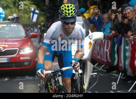 Florenz, Italien. September 2013. Florenz, Italien. September 2013. Giovanni Visconti von Italien während der UCI World Road Championships 2013,Men Elite Road Race, am 28. September 2013 in Florenz, Italien - Foto Laurent Lairys/DPPI Stockfoto