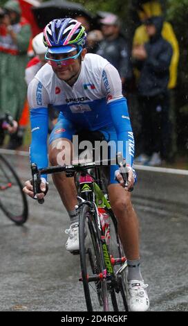 Florenz, Italien. September 2013. Michele Scarponi aus Italien während der UCI World Road Championships 2013,Men Elite Road Race, am 28. September 2013 in Florenz, Italien - Foto Laurent Lairys/DPPI Stockfoto