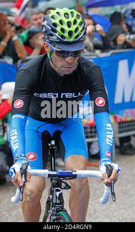 Florenz, Italien. September 2013. Giovanni Visconti von Italien während der UCI World Road Championships 2013,Men Elite Road Race, am 28. September 2013 in Florenz, Italien - Foto Laurent Lairys/DPPI Stockfoto