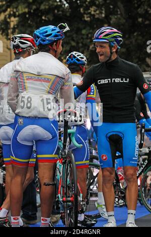 Florenz, Italien. September 2013. Michele Scarponi aus Italien während der UCI World Road Championships 2013,Men Elite Road Race, am 28. September 2013 in Florenz, Italien - Foto Laurent Lairys/DPPI Stockfoto