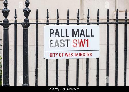 PALL MALL EAST SW1 Stockfoto