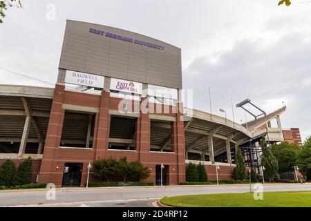Greenville, NC / USA - 24. September 2020: Dowdy-Ficklen Stadium an der East Carolina University Stockfoto
