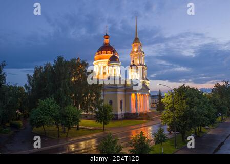 Juli Abend in der Verklärung Kathedrale. Rybinsk, Russland Stockfoto