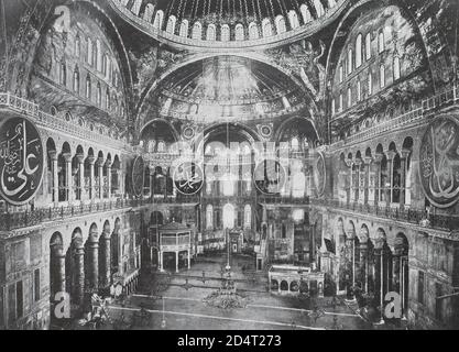 Hagia Sophia Moschee im 19. Jahrhundert. Stockfoto