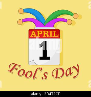 Illustration Vektor-Design vom 1. April als April Fool's Day. Stock Vektor