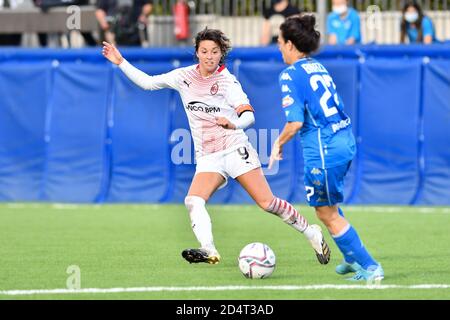 Empoli, Italien. Oktober 2020. Valentina Giacinti (Mailand) während Empoli Ladies vs AC Mailand, Italienische Fußball Serie A Frauen Meisterschaft in empoli, Italien, Oktober 10 2020 Kredit: Unabhängige Fotoagentur/Alamy Live News Stockfoto