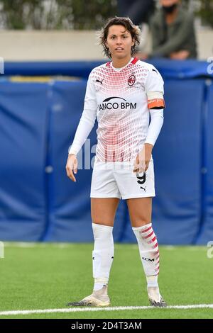 Empoli, Italien. Oktober 2020. Valentina Giacinti (Mailand) während Empoli Ladies vs AC Mailand, Italienische Fußball Serie A Frauen Meisterschaft in empoli, Italien, Oktober 10 2020 Kredit: Unabhängige Fotoagentur/Alamy Live News Stockfoto