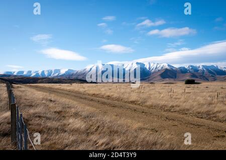 Hawkdun Range, in der Nähe von St. Bathans, Otago, Südinsel, Neuseeland Stockfoto