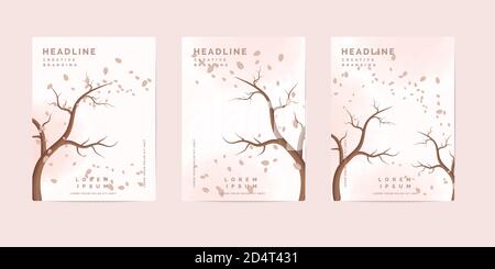 Herbst Hintergrund Vorlage Natur Abdeckung modernes Design. Stock Vektor