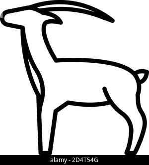 Natur Gazelle Symbol, skizzieren Stil Stock Vektor