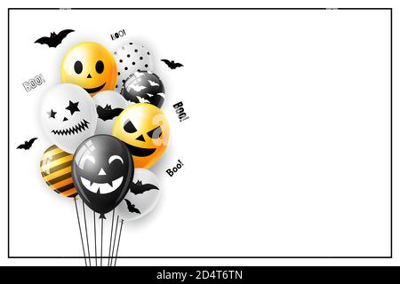 Halloween Hintergrund mit bunten Ballons. Vektorgrafik Stock Vektor