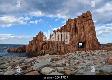 Rote Felsen von Sardinien Stockfoto