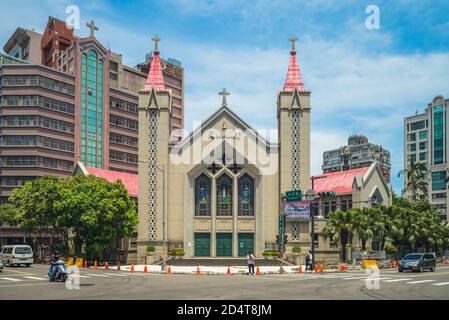 24. August 2020: Kathedrale des Unbefleckten Herzens Mariens, auch bekannt als die Heilig-Herz-Kathedrale unserer Lieben Frau oder Nordkirche, in der Stadt hsinchu, Taiwa Stockfoto