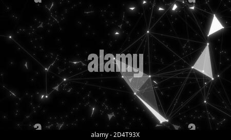 Abstract Polygon Hintergrund High Tech digitale Technologie Konzept Moleküle Technologie Mit polygonalen Formen 3d-Rendering Stockfoto