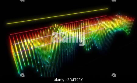 High-Tech-Bildschirm Hud Zukunftstechnologie. GUI futuristische Benutzeroberfläche iot Lernen 3d Rendering Stockfoto