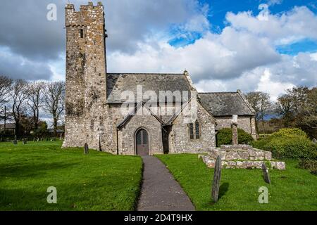 St. Michael und alle Engel Bosherston Stockfoto