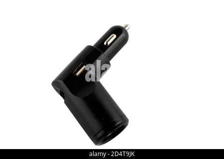 Auto Zigarettenanzünder Adapter mit drei USB-Anschlüsse zum Aufladen Stockfoto