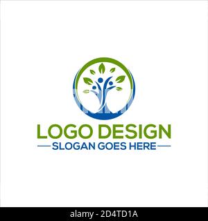 Wellness, Yoga natürliches Logo Design Stockfoto