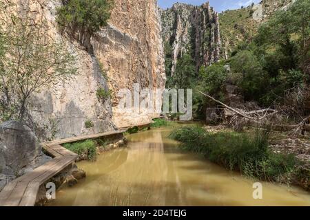 Vallore Schluchten in Teruel, Spanien Stockfoto