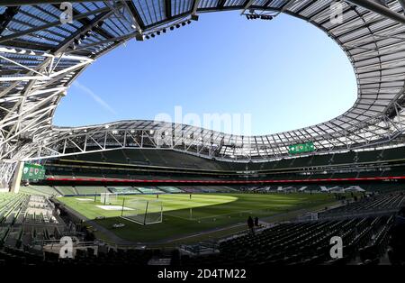 Gesamtansicht des Bodens vor dem UEFA Nations League Group 4, League B Spiel im Aviva Stadium, Dublin. Stockfoto