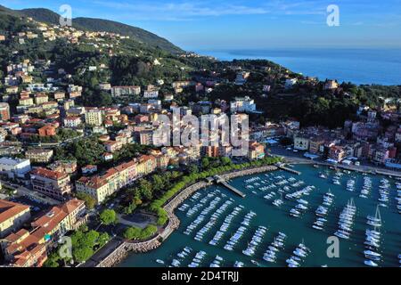 Luftaufnahme von Lerici, Provinz La Spezia, Ligurien / Italien Stockfoto