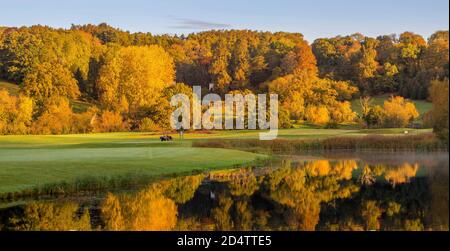 Caerleon, Newport Gwent, South Wales im Herbst Stockfoto