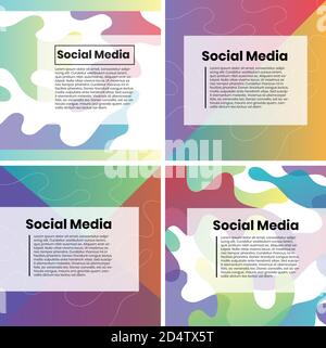 Bunte Kurve Vorlage am besten für Social Media und Promotion Stock Vektor