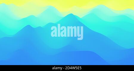 Berglandschaft. Bergige Gelände. Vector Illustration. Zusammenfassung Hintergrund. Stock Vektor