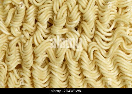 Draufsicht Vollformat ungekochte rohe Nudeln Stockfoto