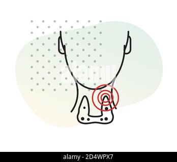 Schilddrüse - Endokrinologie - Symbol als EPS 10-Datei Stock Vektor