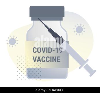 Neues Coronavirus - 2019-nCoV - Impfstoffentwicklung - Illustration als EPS 10 Datei Stock Vektor