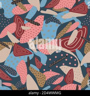 Abstrakte Nahtmuster imitieren Quilts Stockfoto