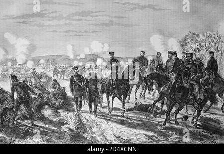 Schlacht bei Nuits, illustrierte Kriegsgeschichte, Deutsch - Französischer Krieg 1870-1871 Stockfoto