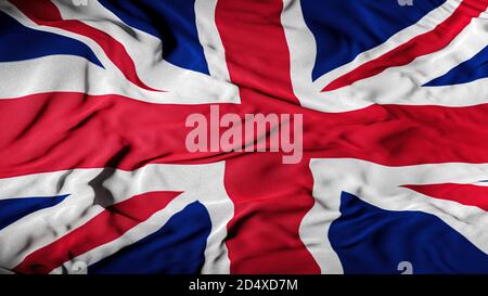 Britische/englische Flagge - Großbritannien Nation Cover Hintergrund - Regierung, Land und Reisen - 3D Illustration Stockfoto