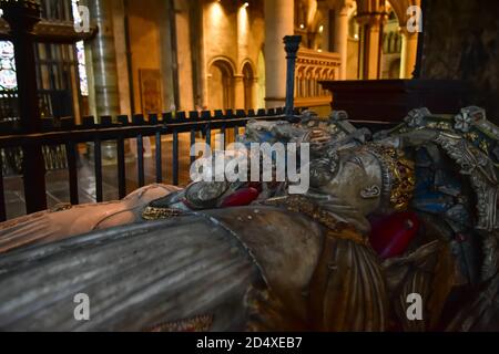 Die Bildnis von König Heinrich IV. Und seiner Frau Johanna von Navarra in der Kathedrale von Canterbury, England Stockfoto