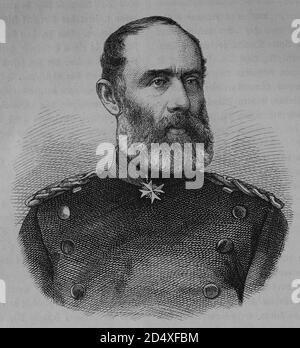 General Ludwig von Wittich, 1818-1884, preußischer General, illustrierte Kriegsgeschichte, Deutsch - Französischer Krieg 1870-1871 Stockfoto