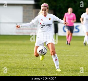 Horley, Großbritannien. Oktober 2020. Ocean Rolandsen of Watford Ladies während des FA Women's National League - Southern Premier Division Match zwischen Crawley Wesps Ladies und Watford Ladies in Horley Town am 11. Oktober 2020 in Horley, England Credit: Action Foto Sport/Alamy Live News Stockfoto