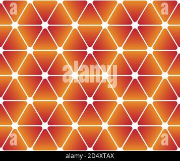 Sechseckiges Mosaik. Nahtloses Muster. Geometrisches Dessin, Textildruck. Stock Vektor