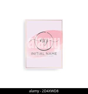 AG Signature Stil Monogram.kalligraphische Schrift Symbol und Handschrift Vektor Kunst. Stock Vektor