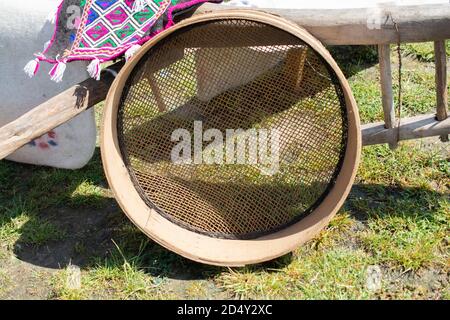 Traditionelle Art Sieb Holz Stockfoto