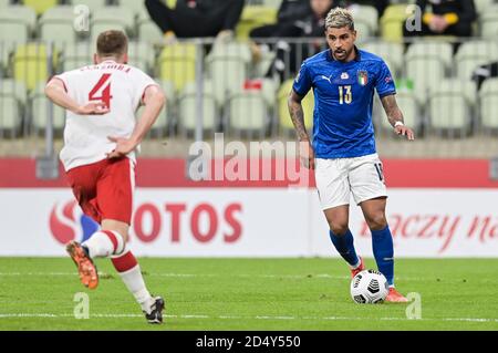 Danzig, Polen. Oktober 2020. Emerson of Italy in Aktion während des UEFA Nations League-Spiels zwischen Polen und Italien im Energa Stadium. (Endstand: Polen 0:0 Italien) Credit: SOPA Images Limited/Alamy Live News Stockfoto