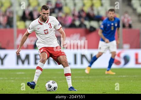 Danzig, Polen. Oktober 2020. Sebastian Walukiewicz aus Polen im Einsatz während des UEFA Nations League-Spiels zwischen Polen und Italien im Energa Stadium. (Endstand: Polen 0:0 Italien) Credit: SOPA Images Limited/Alamy Live News Stockfoto