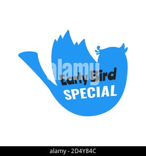 Early Bird Sonderangebot Rabatt Verkauf Event Banner flachen Stil Design Vektor Illustration. Stock Vektor