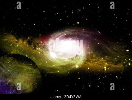 Sternen, Staub und Gas nebula in einer fernen Galaxie Stockfoto