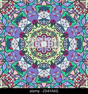 Nahtloses tracery Fliese Mehndi Design Stock Vektor